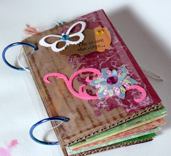 4x6 Recycled Cardboard Scrapbook Pocket Album 8 Pocket Pages