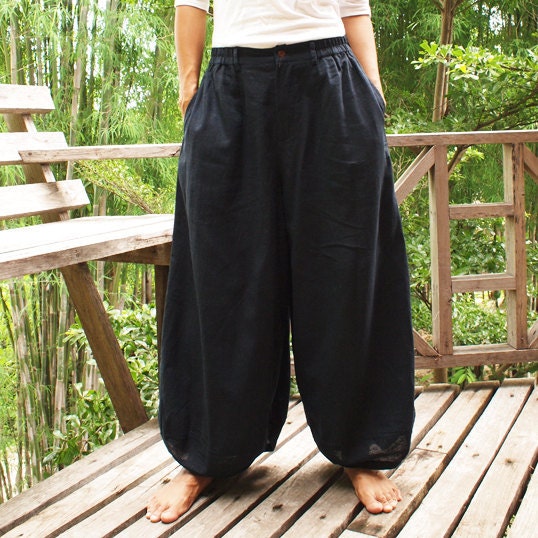 Wide relax pants 136 Linen one size