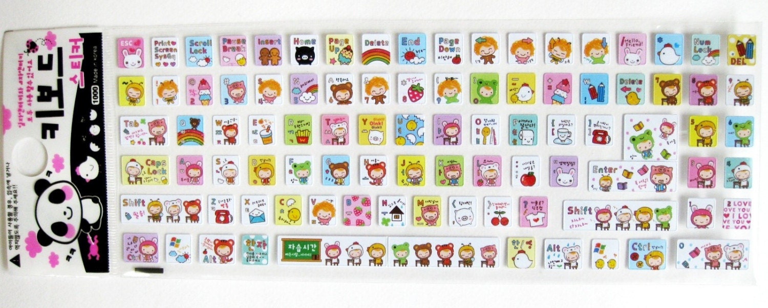 Cute Keyboard Stickers v3