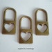 Antique bronze heart key lock charm 3pcs
