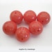 13mm Coral Lucite beads - 6 pcs