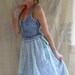 RESERVED Finula High-Low Corset Dress... size Medium... Eco Friendly Fantasy Fairy Alternative Bridesmaid Tea Party Evening Recycled