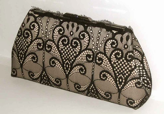 black lace clutch