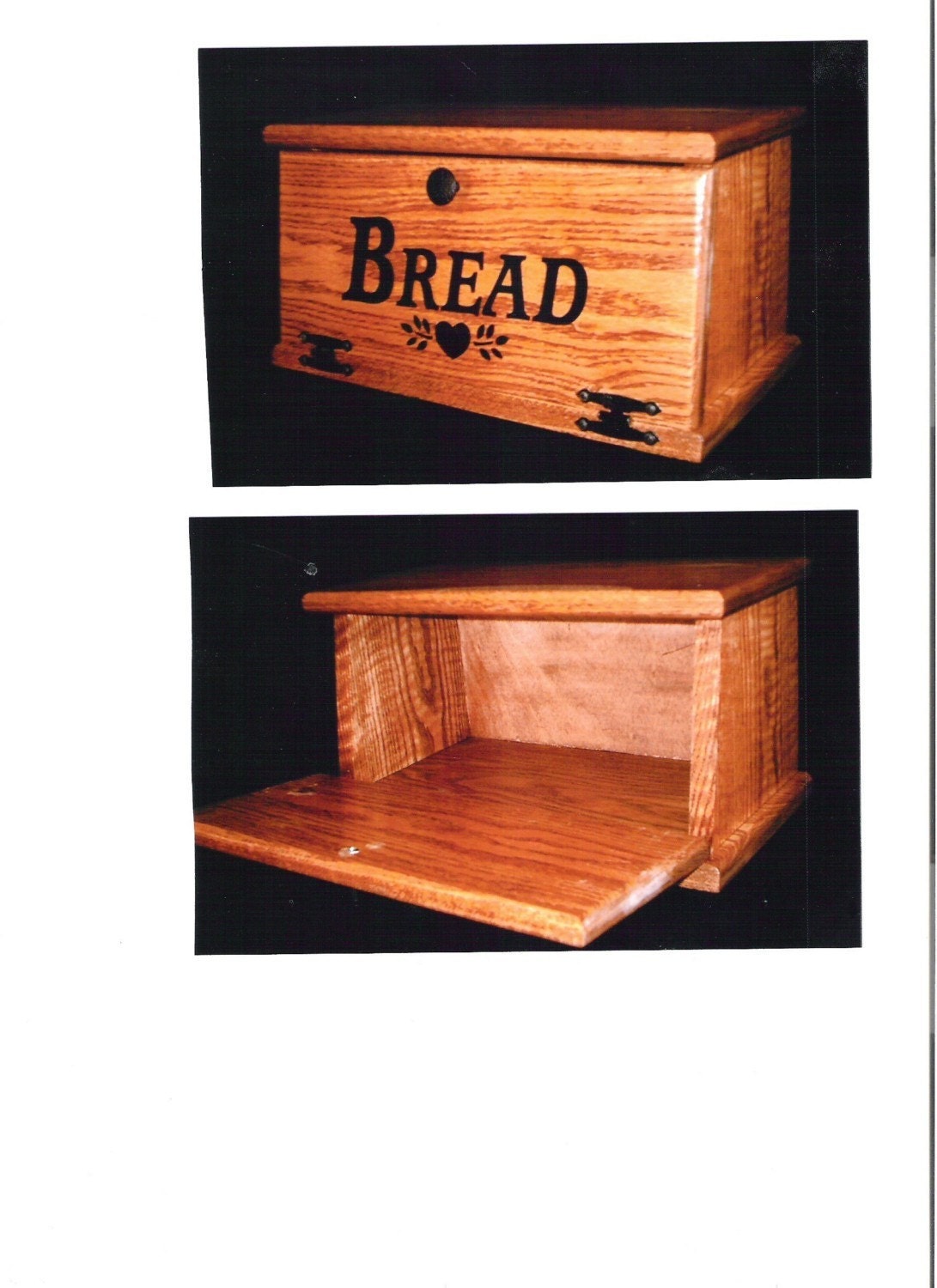 Oak Wooden Bread Box
