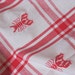 Vintage Red and WhiteTable Cloth, Are They Lobsters