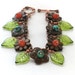 Copper Charm Bracelet with Turquoise, Carnelian, Bone, and Czech Glass - Dryades
