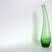 Green Glass Vase Bent Bottle Vintage 1970s