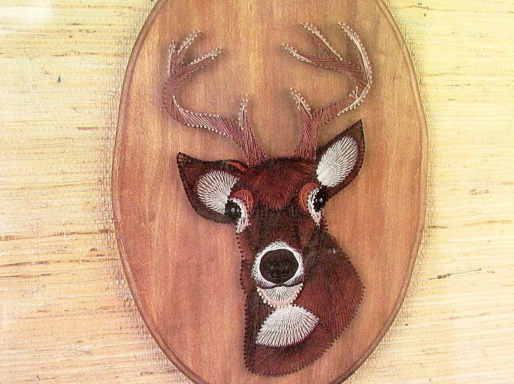 RESERVED DIY String Art Kit Vintage 1970s Deer NIB