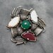 Vintage Thistle Pin Gemstones Scotland P2170