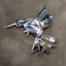 Taxco Sterling Hummingbird Paua Shell Brooch Pin P3002