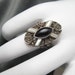 Large Sterling Ring Marcasite Onyx MOP R3451