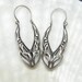 Long Sterling Hoops Earrings Slim E4221