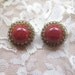 Vintage Miriam Haskell Earrings Black Cherry Glass ER481