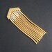Vintage Brooch Chevron Square Snake Tassel Long P851