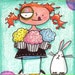 Cupcake Girl and Bunny