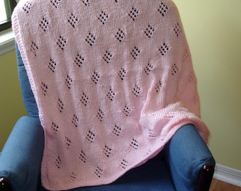 Knit4aCure Pink Baby Blanket