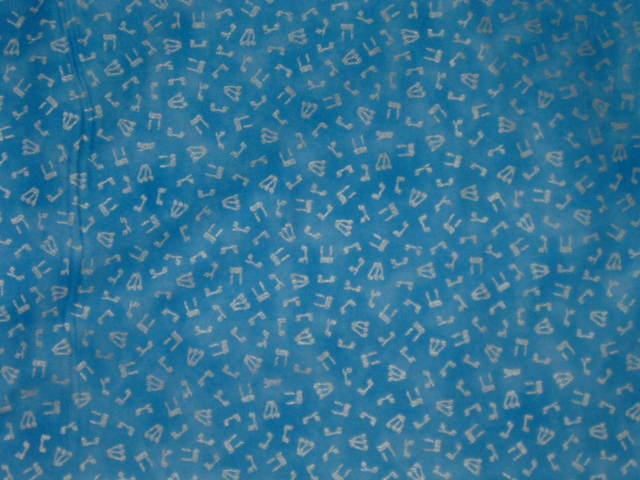 JEWISH Fabric Hebrew Alphabet Cotton Fabric sold by by pmscrafts