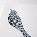 original monochrome watercolour painting // silhouette of a bird with branches 2 // by natasha newton