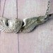 Military Unisex Pendant Brass Army Wings Necklace Gift for Him or Her Under 25