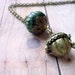 Acorn Locket Pendant Woodland Necklace Forest Green Secret Hiding Place Gift for Her