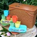 Vintage Picnic Basket Redmon Picnic Hamper Complete Set of