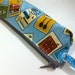 Slim pencil case or brush holder - Cute stamps