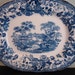 Vintage blue and white English platter
