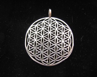 Flower of Life Pendant Sterling Silver Extra Large, Authentic