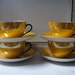 Vintage Set of 4 Lusterware Cups and Saucers
