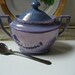 Blue Lusterware Covered Sugar Bowl