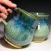 Ready to ship coffee mug green blue cream