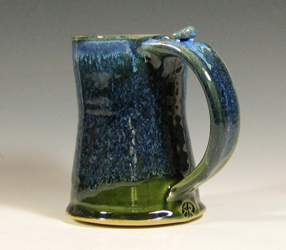 Coffee mug ceramic beer tankard cup handmade stein glazed