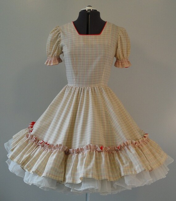 plaid vintage square dress plaid vintage square dress