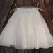Girl's Vintage Tutu White Organza with Blue Satin Waistband Petticoat