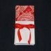 Reversible Muslin Napkins with Red Paisley Stripe