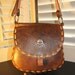Hand Laced Hippie-style Leather Shoulder Bag