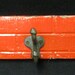 AUTHENTIC Tin Ceiling Coat/Hat/Hanger Gloss Red RECLAIMED S 338