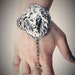 The Lion Slave Bracelet Ring - American Made Antique Sterling Silver Brass - Free Domestic Shipping