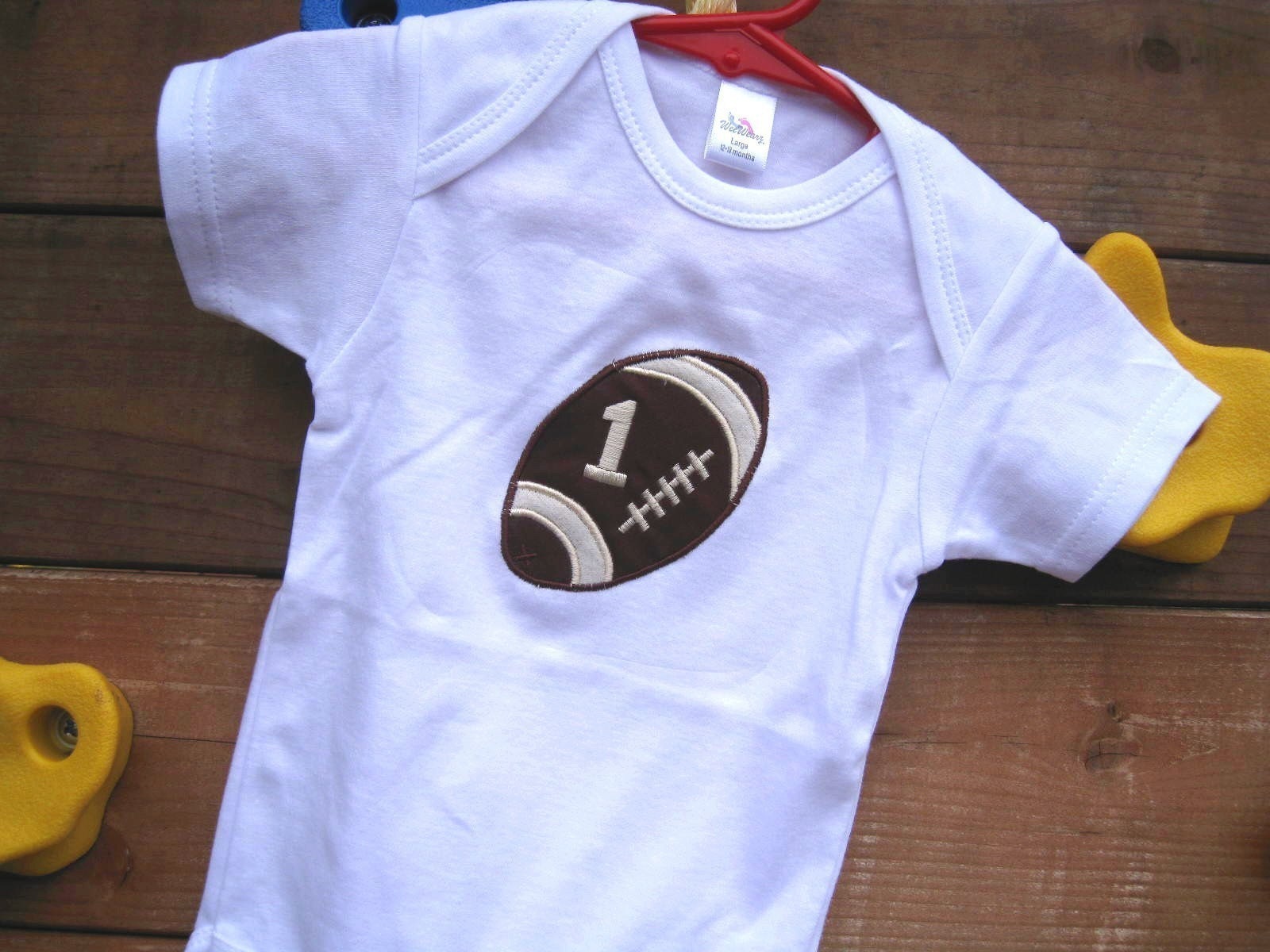 Items similar to Football 1st Birthday shirt. Applique Embroidered ...