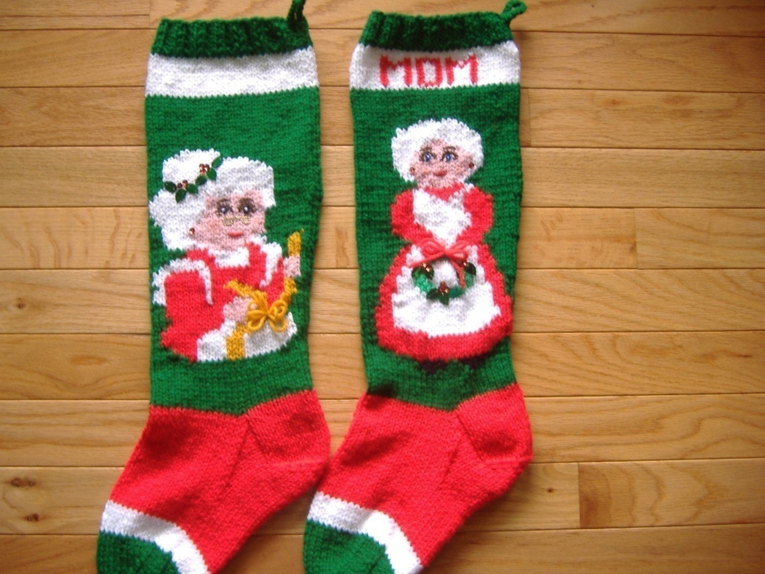 Hand Knit Christmas Stocking