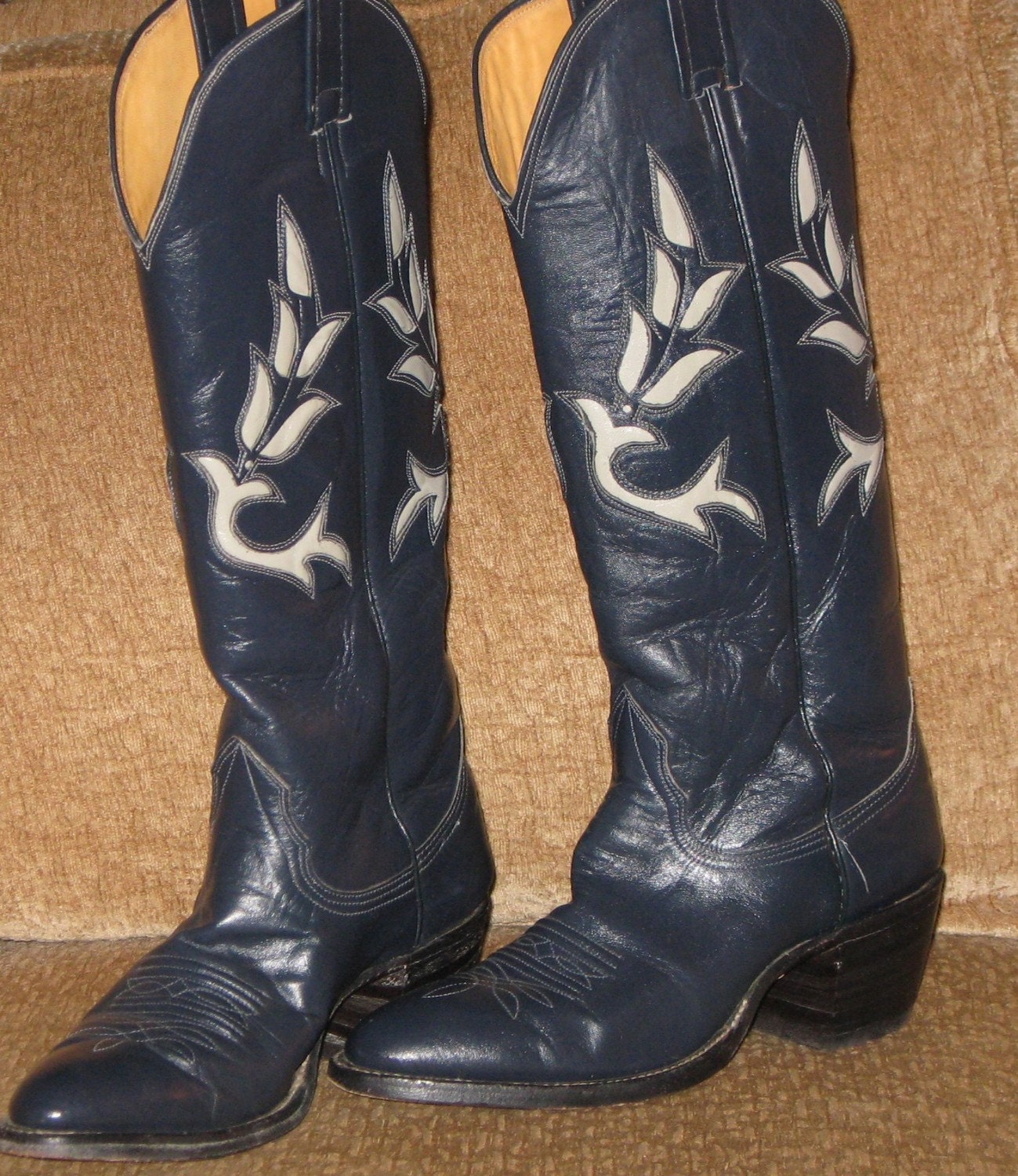 ladies navy blue cowboy boots
