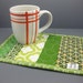 Mug Rug with modern fabrics - modern gift for tea or coffee drinkers teacher gift - gift under 20