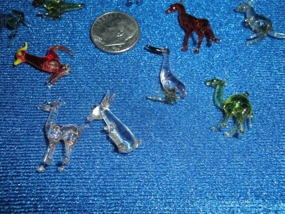 antique miniature glass animals
