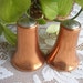 Mid Century Modern Copper Salt and Pepper Shakers