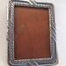 vintage hand made metal aluminun and wood photo frame 1980s brand new