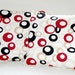 pair of black red beige retro style cushion covers, pillow covers 16 inch