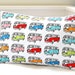 VW camper van cushion cover, retro lumbar repurposed tea towel pillow cover 12 x 18 inch