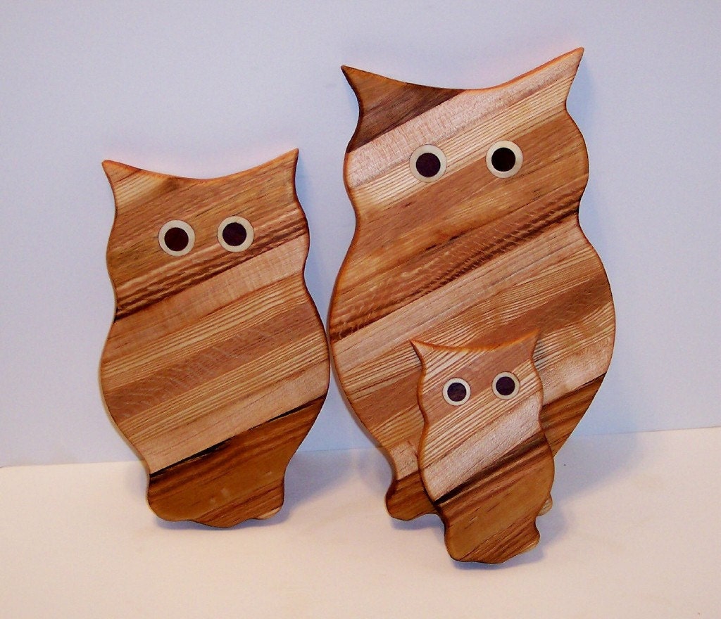 Cutting Boards Set of 3 OWL'S by tomroche on Etsy