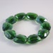 Emerald Green Chunky Faceted Asymmetrical Crystal Bead Bracelet LG