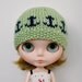 Blythe Hat - ANCHORS AWAY Green and Navy Blue